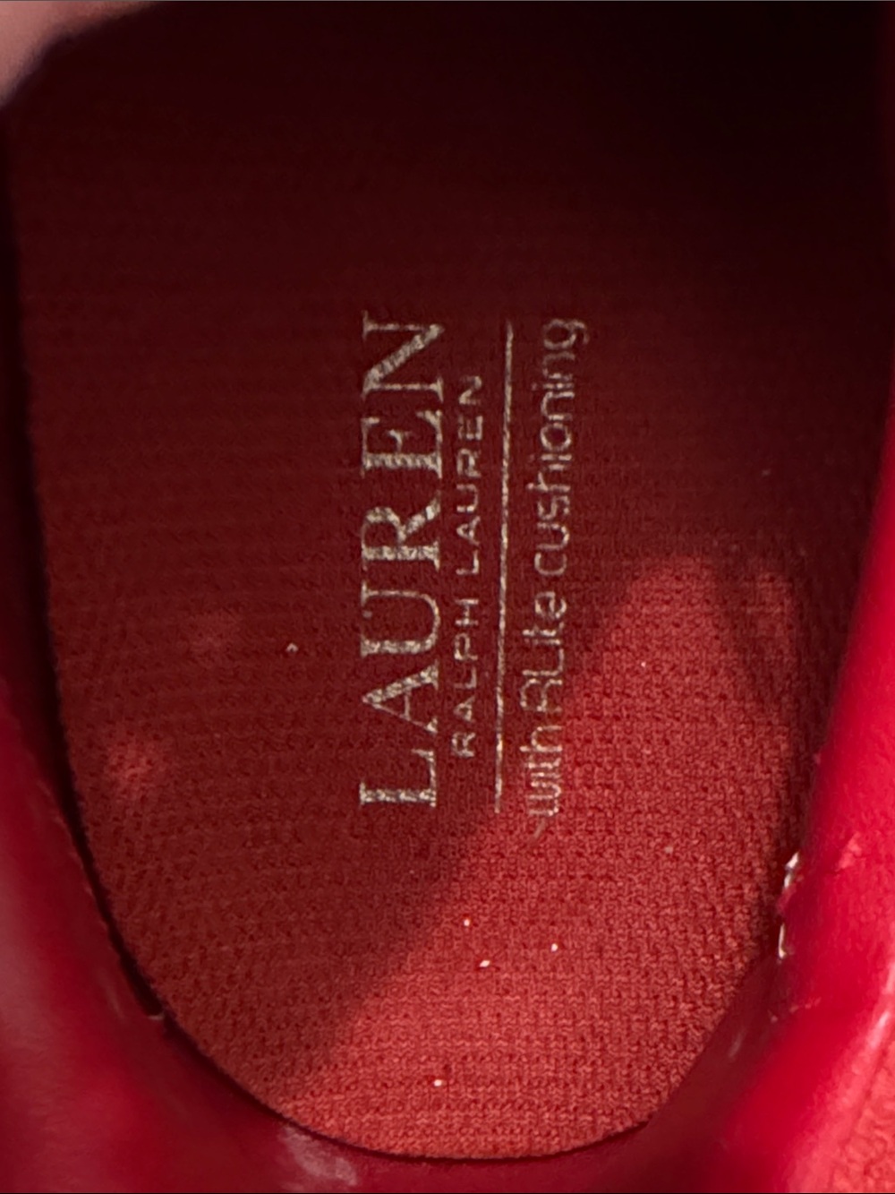 Lauren Ralph Lauren Women's Red Lace-Up Sneakers - Picture 10 of 11